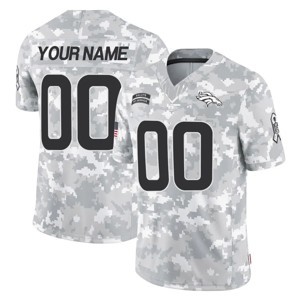 Odoa Custom D.Broncos Arctic Camo Salute To Service Limited Any Name & Numbers Stitched Jerseys
