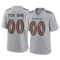 Odoa Custom D.Broncos Gray Atmosphere Fashion Limited Game Any Name & Numbers Stitched Jerseys