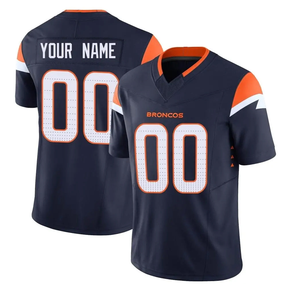 Odoa Custom D.Broncos Navy Limited Vapor F.U.S.E. Home Game Any Name & Numbers Stitched Jerseys