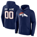 Odoa Custom D.Broncos Navy Pullover Hoodie Limited Any Name & Numbers Stitched Jerseys