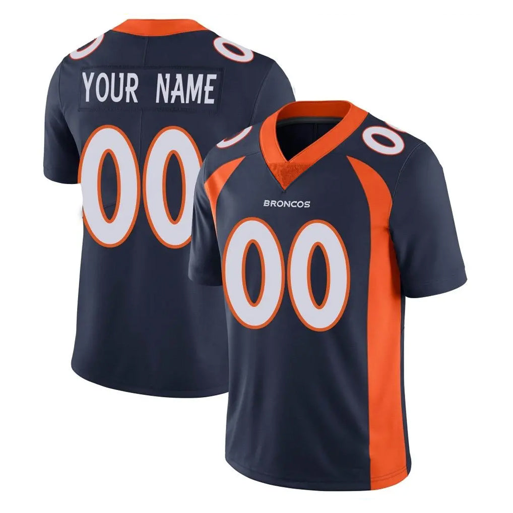 Odoa Custom D.Broncos Navy Vapor Untouchable Limited Game Any Name & Numbers Stitched Jerseys