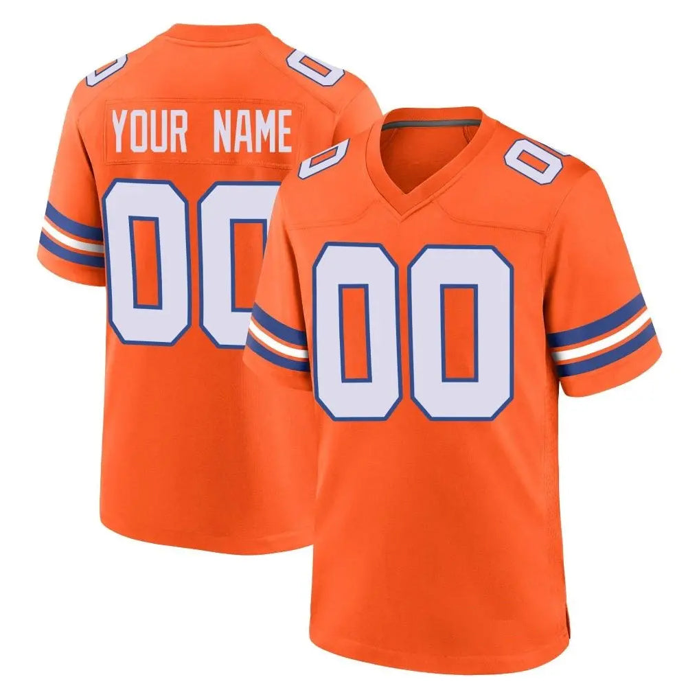 Odoa Custom D.Broncos Orange Alternate Collection Throwback Game Any Name & Numbers Stitched Jerseys