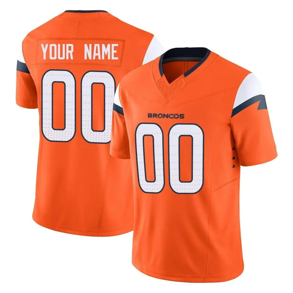 Odoa Custom D.Broncos Orange Vapor F.U.S.E. Limited Home Game Any Name & Numbers Stitched Jerseys