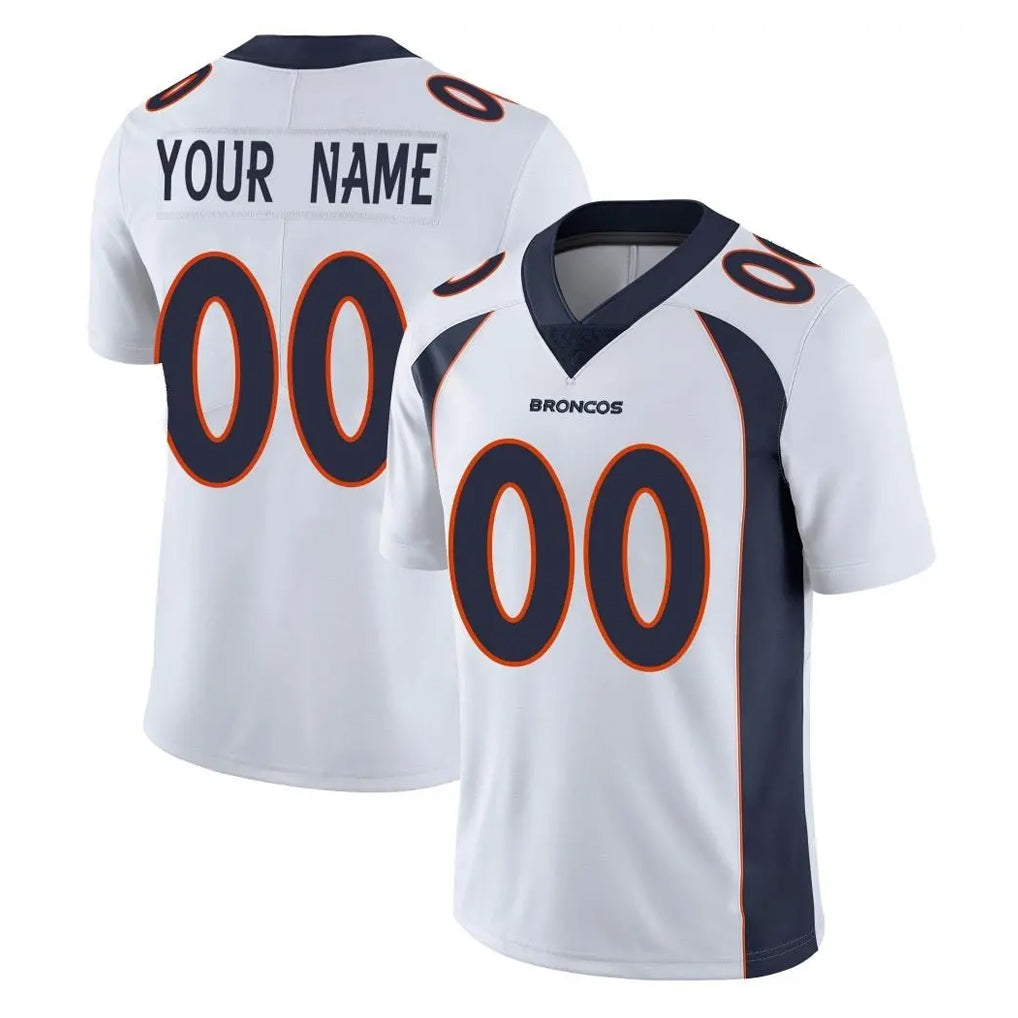 Odoa Custom D.Broncos White Vapor Untouchable Limited Home Game Any Name & Numbers Stitched Jerseys