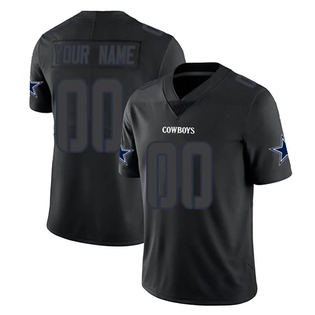 Odoa Custom D.Cowboys Black Impact Limited Home Game Any Name & Numbers Stitched Jerseys