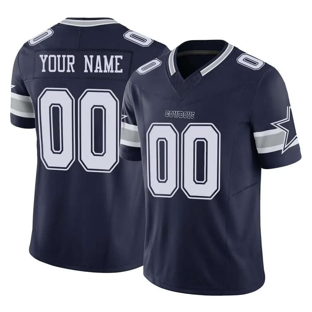 Odoa Custom D.Cowboys Navy Limited Vapor F.U.S.E. Home Game Any Name & Numbers Stitched Jerseys