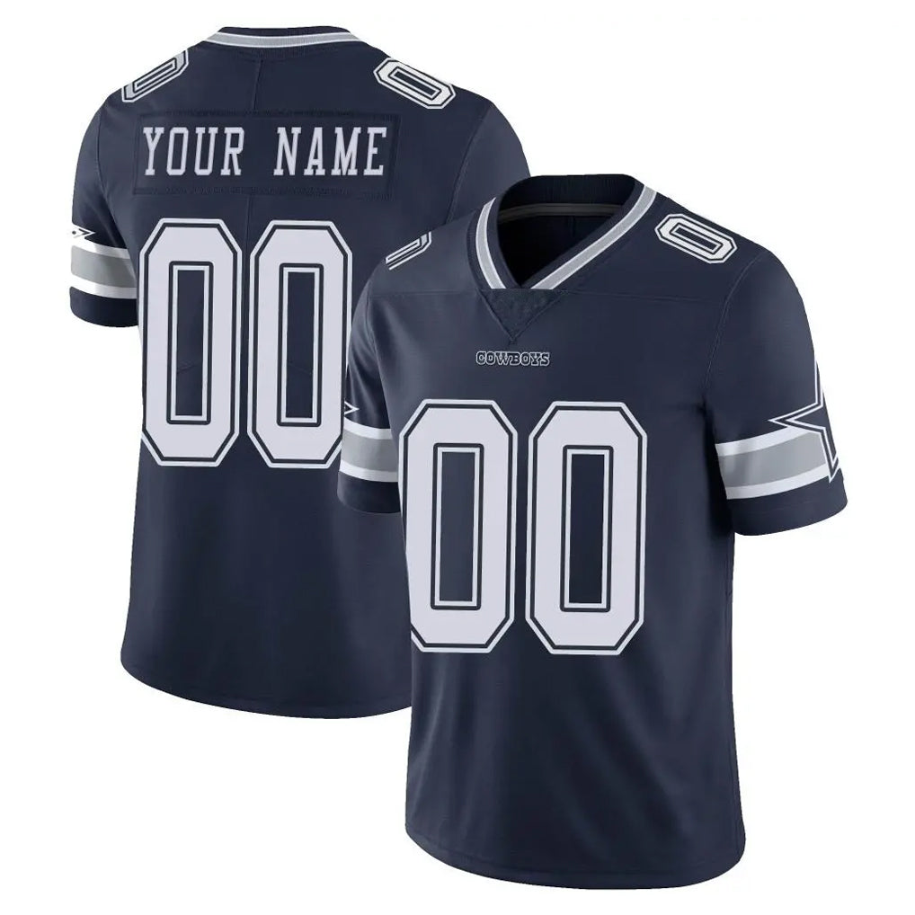 Odoa Custom D.Cowboys Navy Vapor Untouchable Limited Home Game Any Name & Numbers Stitched Jerseys