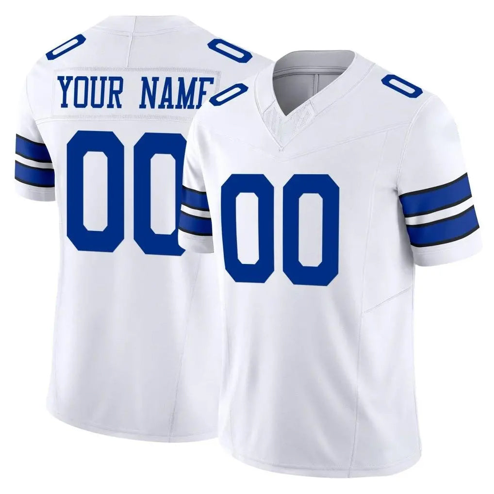 Odoa Custom D.Cowboys White Limited Vapor F.U.S.E. Home Game Any Name & Numbers Stitched Jerseys