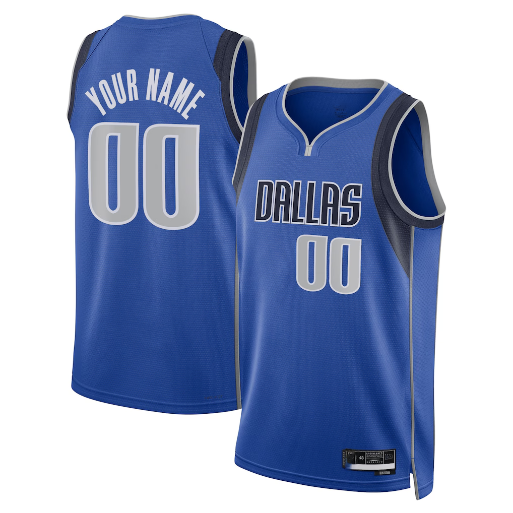 Odoa Custom D.Mavericks Blue Swingman Jerseys - Icon Edition