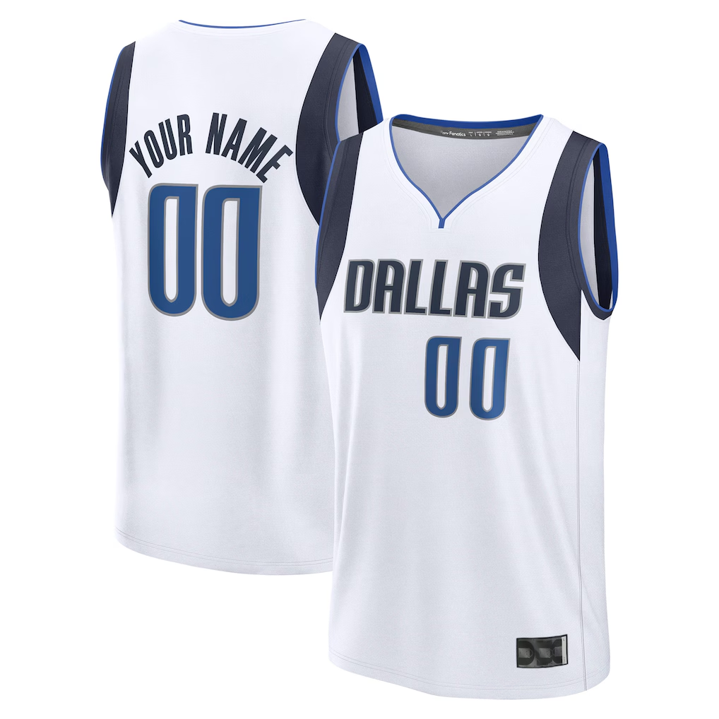 Odoa Custom D.Mavericks White Fast Break Jerseys - Association Edition