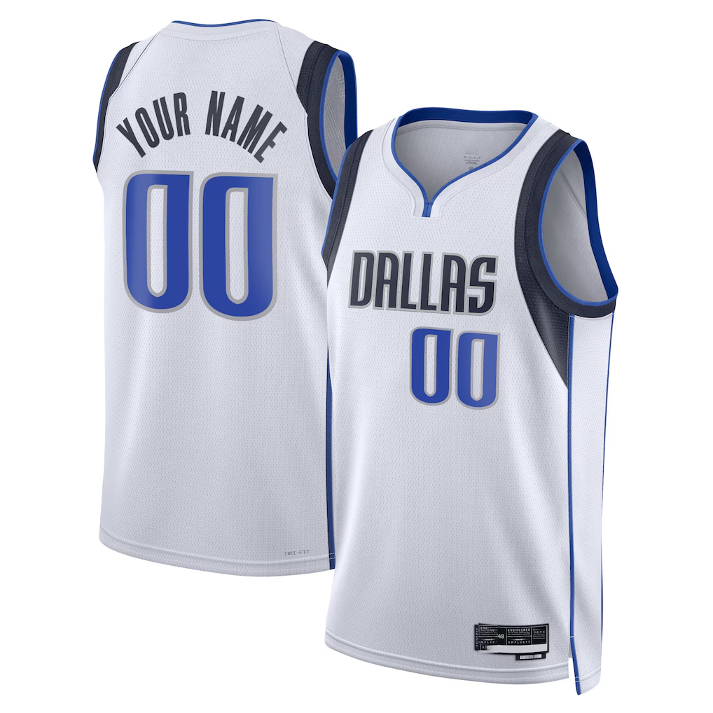 Odoa Custom D.Mavericks White Swingman Jerseys - Association Edition