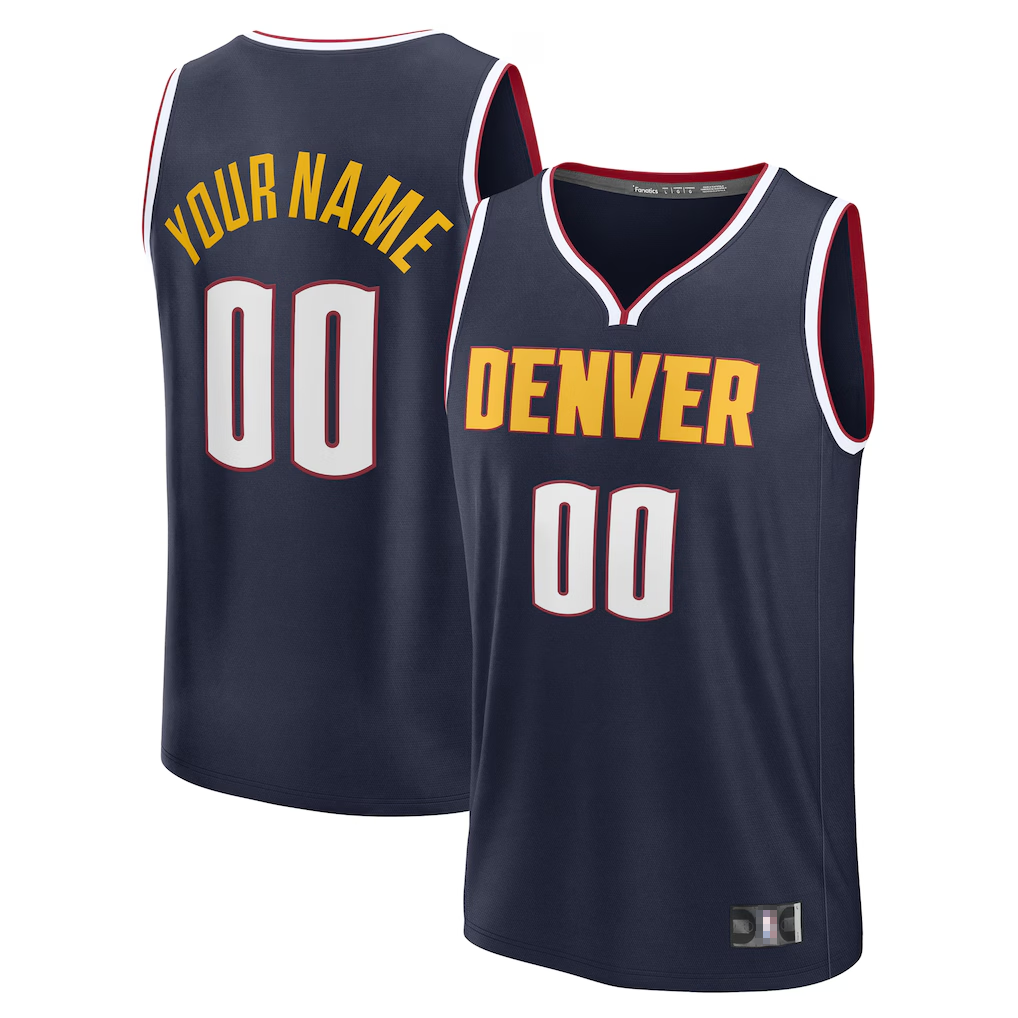 Odoa Custom D.Nuggets  Navy Fast Break Jerseys - Icon Edition