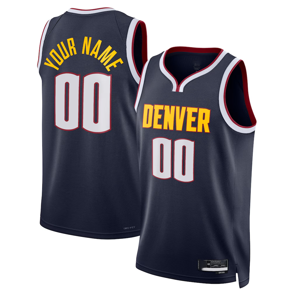 Odoa Custom D.Nuggets Navy Swingman Jerseys - Icon Edition