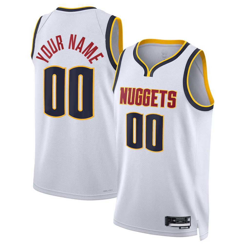 Odoa Custom D.Nuggets White Swingman Jerseys - Association Edition