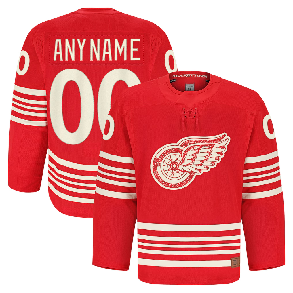 Odoa Custom DR.Wings Red Anniversary Authentic Pro Jerseys