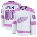 Odoa Custom DR.Wings White 2024 Hockey Fights Cancer Practice Jerseys