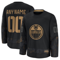Odoa Custom E.Oilers Black 2024 Military Appreciation Practice Jerseys