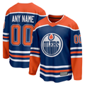 Odoa Custom E.Oilers Royal Home Breakaway Jerseys