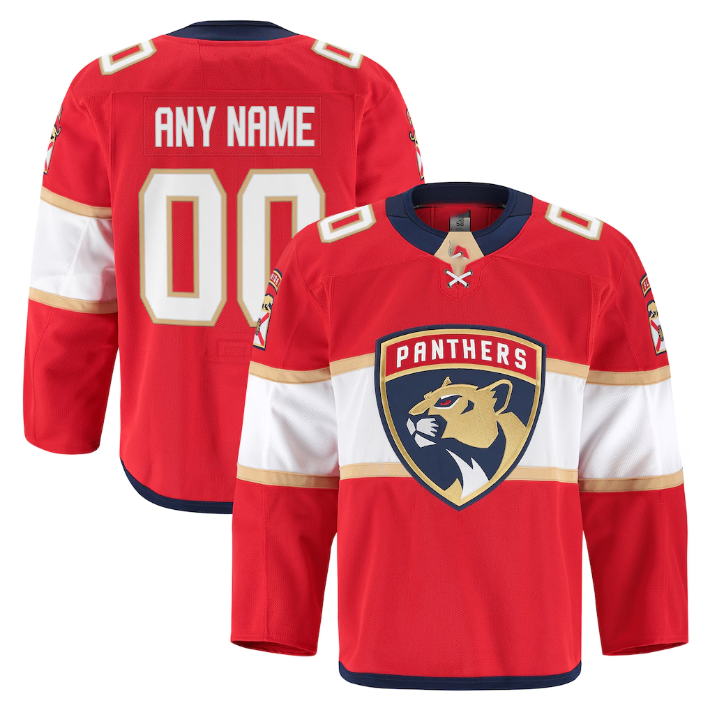 Odoa Custom F.Panthers Red Home Authentic Pro Jerseys