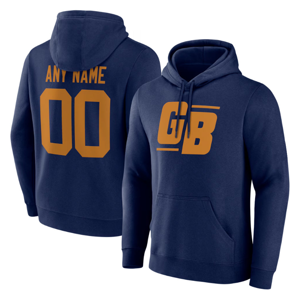 Odoa Custom GB.Packers Navy The 1923 Classic Pullover Hoodies Limited Game Any Name & Numbers Stitched Jerseys