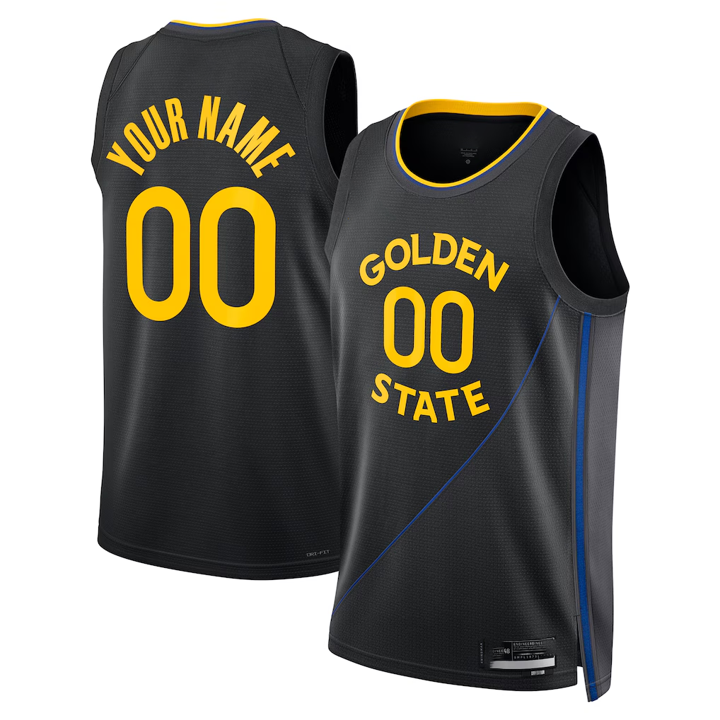 Odoa Custom GS.Warriors Black 202425 Swingman Jerseys - Statement Edition