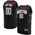 Odoa Custom H.Rockets Black Fast Break Replica Stitched Jerseys- Statement Edition