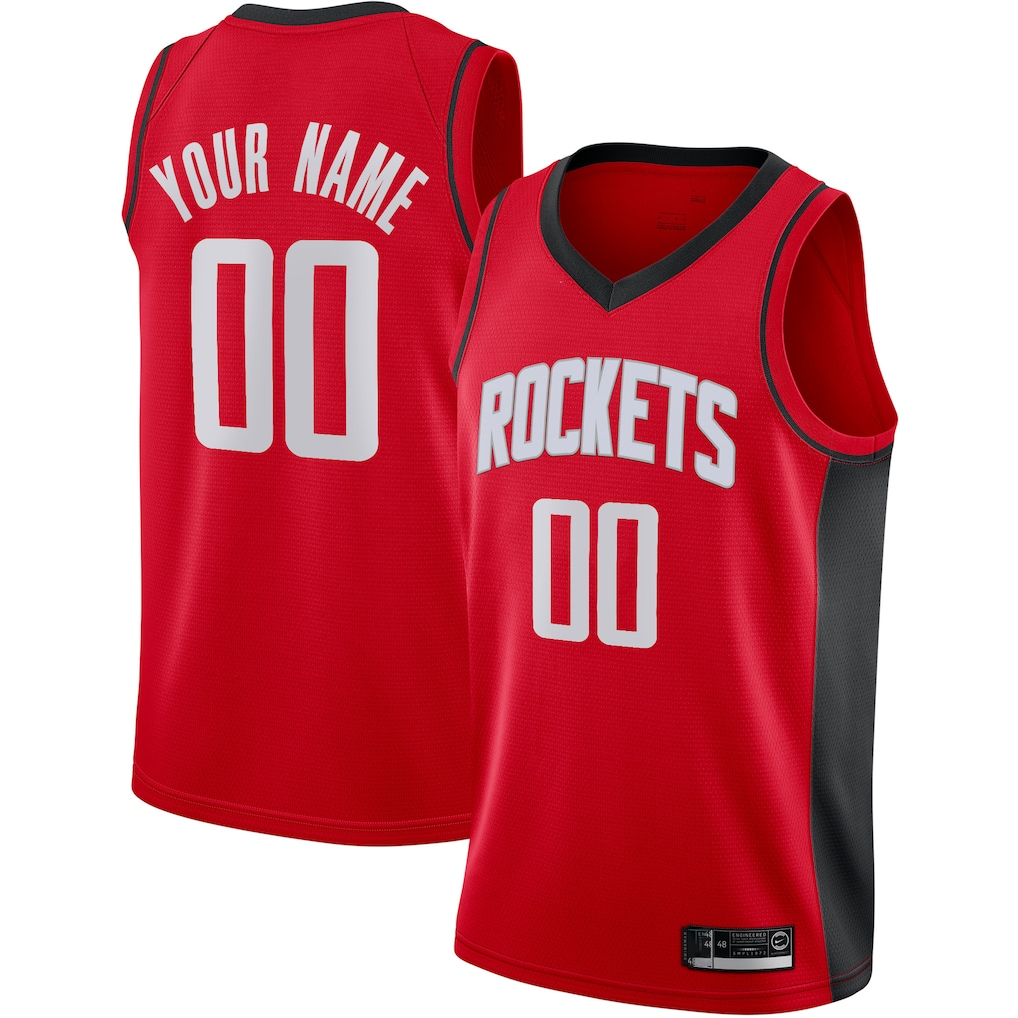Odoa Custom H.Rockets Red Swingman Stitched Jerseys- Icon Edition