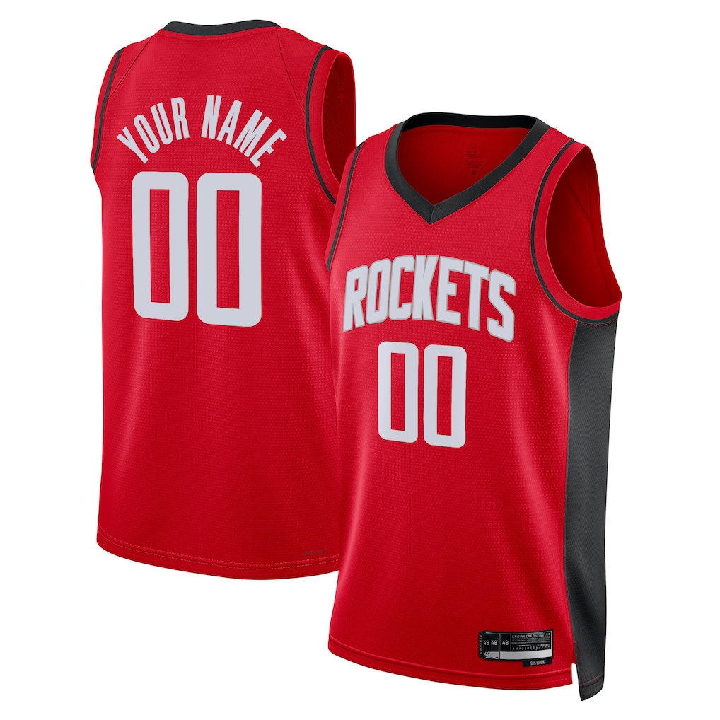 Odoa Custom H.Rockets Red Swingman Stitched Jerseys - Icon Edition