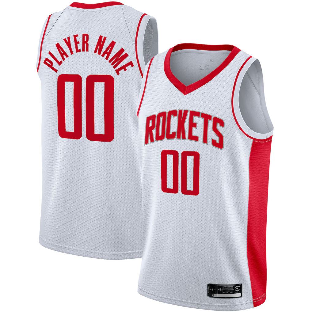 Odoa Custom H.Rockets White 202021 Swingman Stitched Jerseys - Association Edition