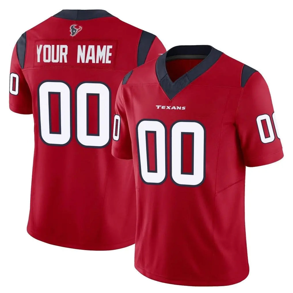 Odoa Custom H.Texans Red Limited Vapor F.U.S.E. Home Game Any Name & Numbers Stitched Jerseys