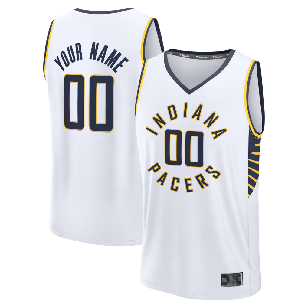 Odoa Custom I.Pacers White Fast Break Jerseys - Icon Edition