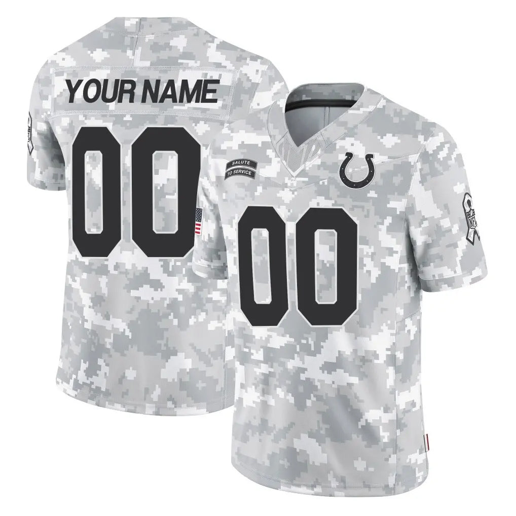 Odoa Custom IN.Colts Arctic Camo Salute To Service Limited Game Any Name & Numbers Stitched Jerseys