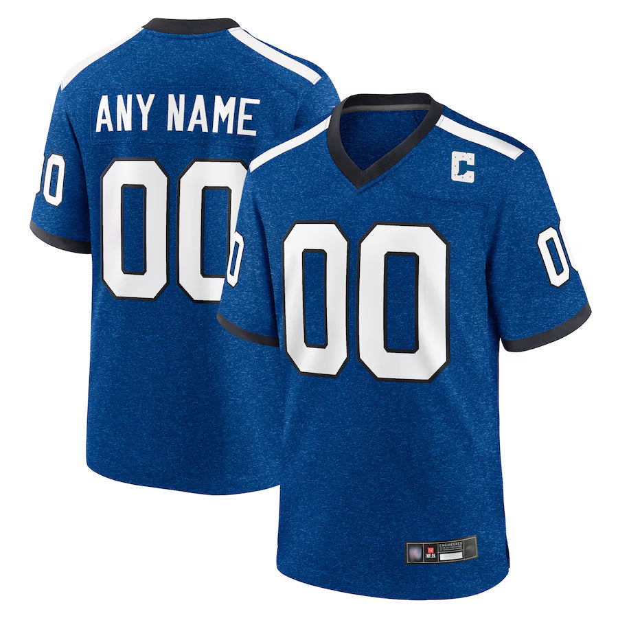 Odoa Custom IN.Colts Blue Indiana Nights Replica Game Stitched Jersey