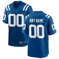Odoa Custom IN.Colts Royal Replica Home Game Stitched Jerseys