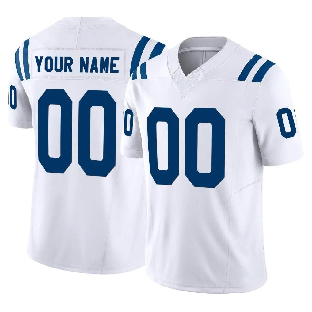 Odoa Custom IN.Colts White Limited Vapor F.U.S.E. Home Game Any Name & Numbers Stitched Jerseys