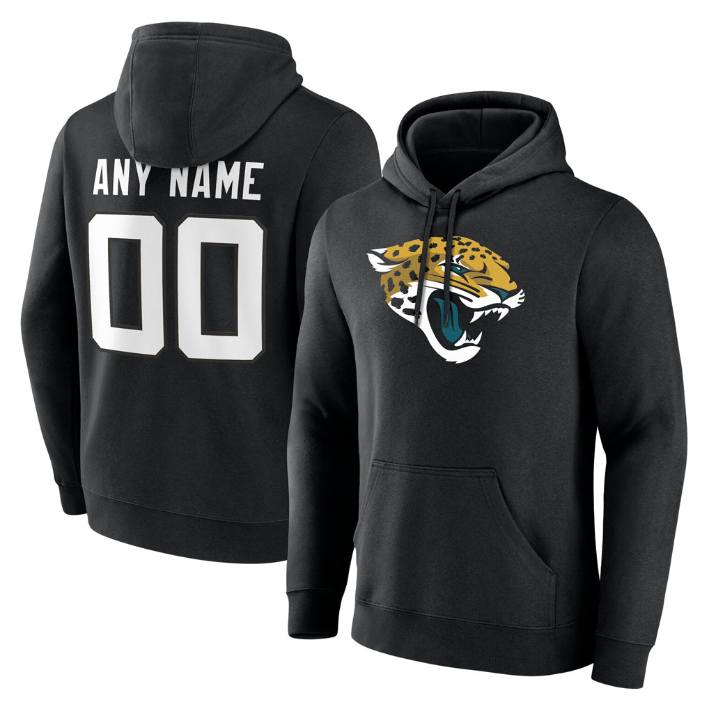 Odoa Custom J.Jaguars Black Pullover Hoodies Limited Any Name & Numbers Stitched Jerseys