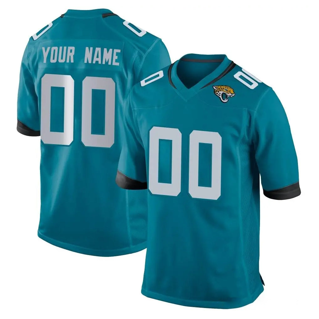 Odoa Custom J.Jaguars Teal Home Game Any Name & Numbers Stitched Jerseys