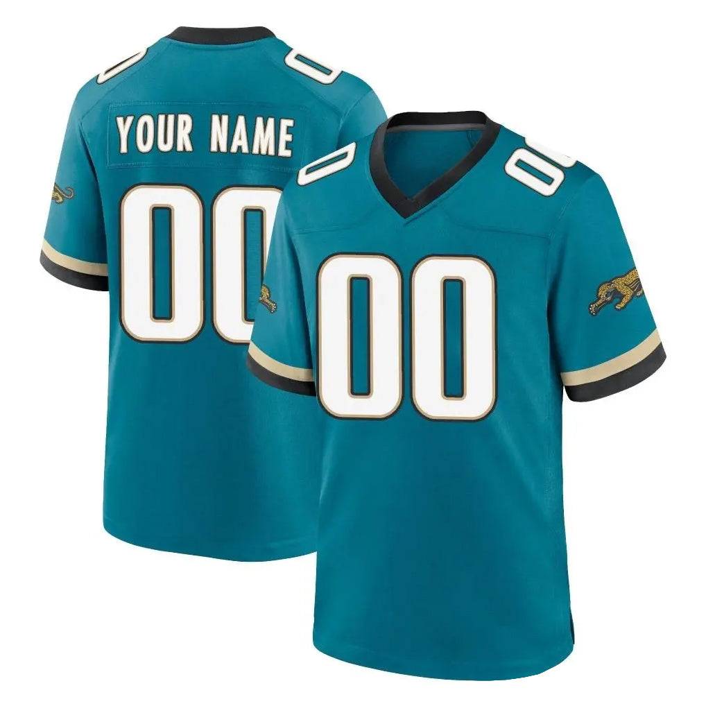 Odoa Custom J.Jaguars Teal Prowler Throwback Limited Home Game Any Name & Numbers Stitched Jerseys