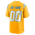Odoa Custom LA.Chargers Gold Home Game Stitched Jerseys