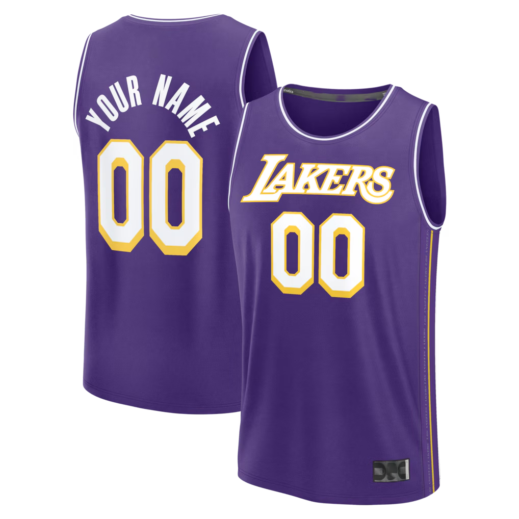 Odoa Custom LA.Lakers Purple Fast Break Stitched Jerseys - Icon Edition