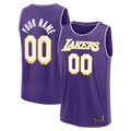 Odoa Custom LA.Lakers Purple Fast Break Stitched Jerseys - Icon Edition