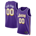 Odoa Custom LA.Lakers Purple Swingman Stitched Jerseys - Statement Edition