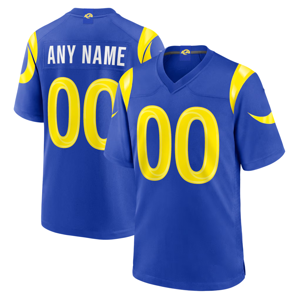 Odoa Custom LA.Rams Royal Game Stitched Jerseys
