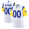 Odoa Custom LA.Rams White Game Stitched Jerseys