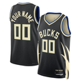 Odoa Custom M.Bucks Black 202223 Swingman Jerseys - Statement Edition