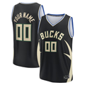 Odoa Custom M.Bucks  Black Fast Break Jerseys - Statement Edition