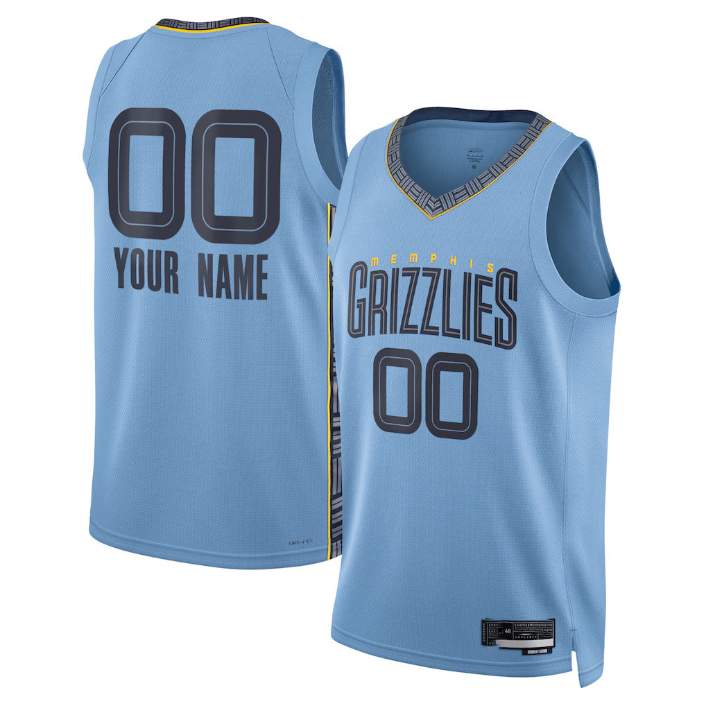 Odoa Custom M.Grizzlies Blue 202223 Swingman Stitched Jerseys - Statement Edition
