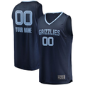 Odoa Custom M.Grizzlies Navy Fast Break Replica Stitched Jerseys - Icon Edition