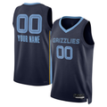 Odoa Custom M.Grizzlies Navy Swingman Stitched Jerseys- Icon Edition