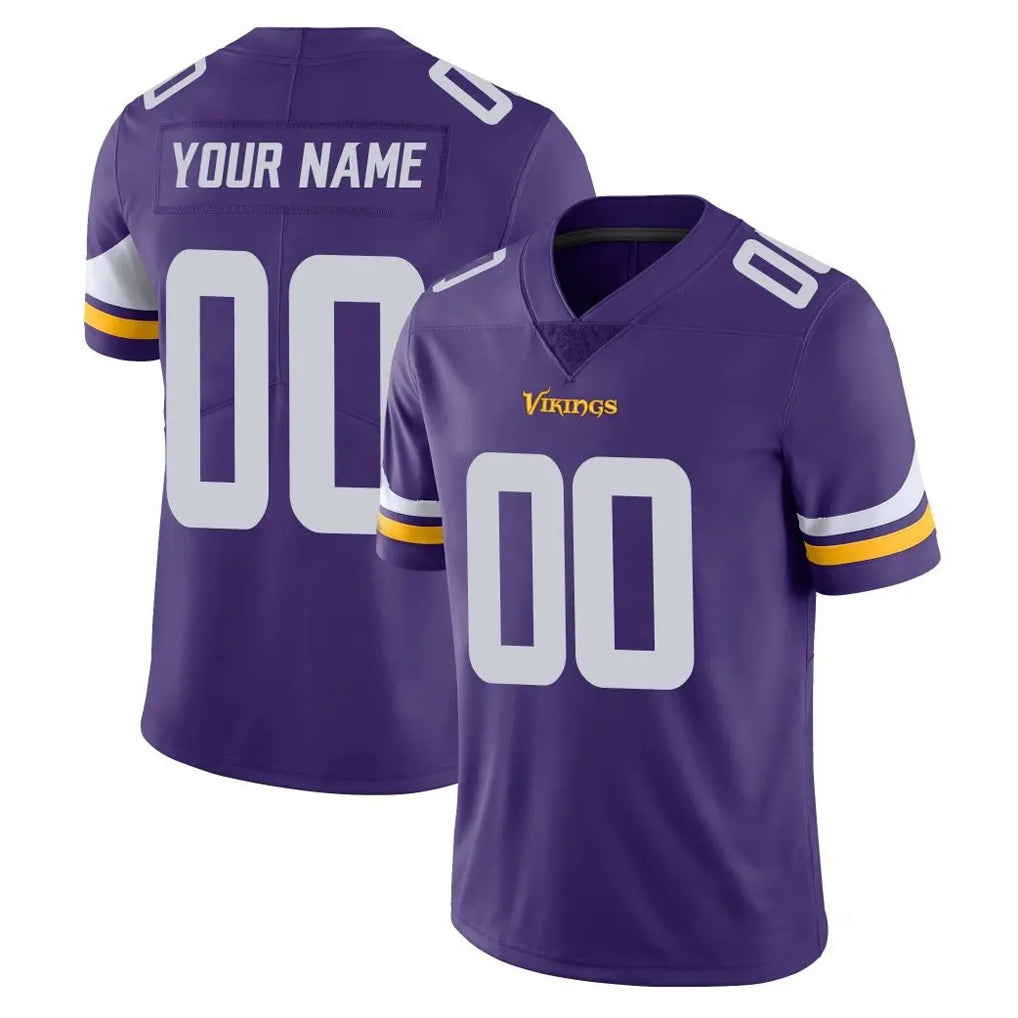 Odoa Custom MN.Vikings Purple Limited Vapor Untouchable Home Game Any Name & Numbers Stitched Jerseys